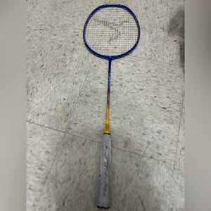 Blue and Yellow Badminton Racket